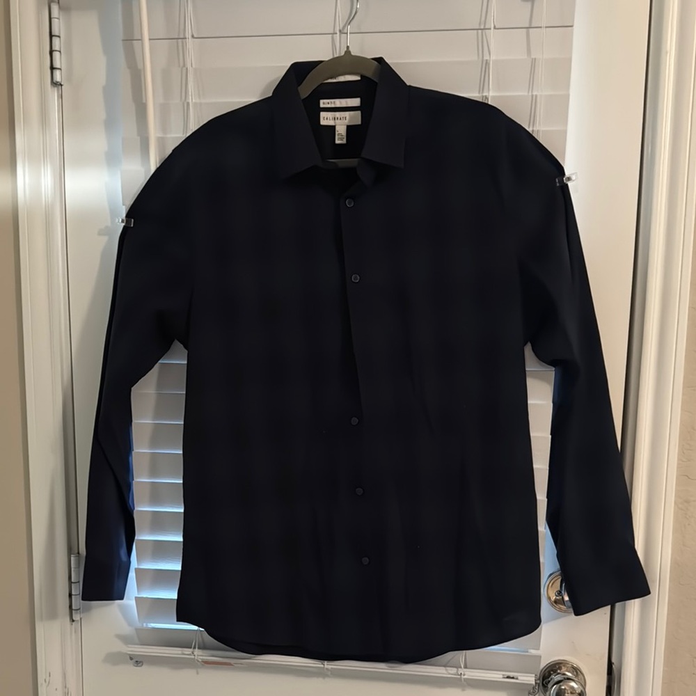 C2 by Calibrate Navy Dress Shirt